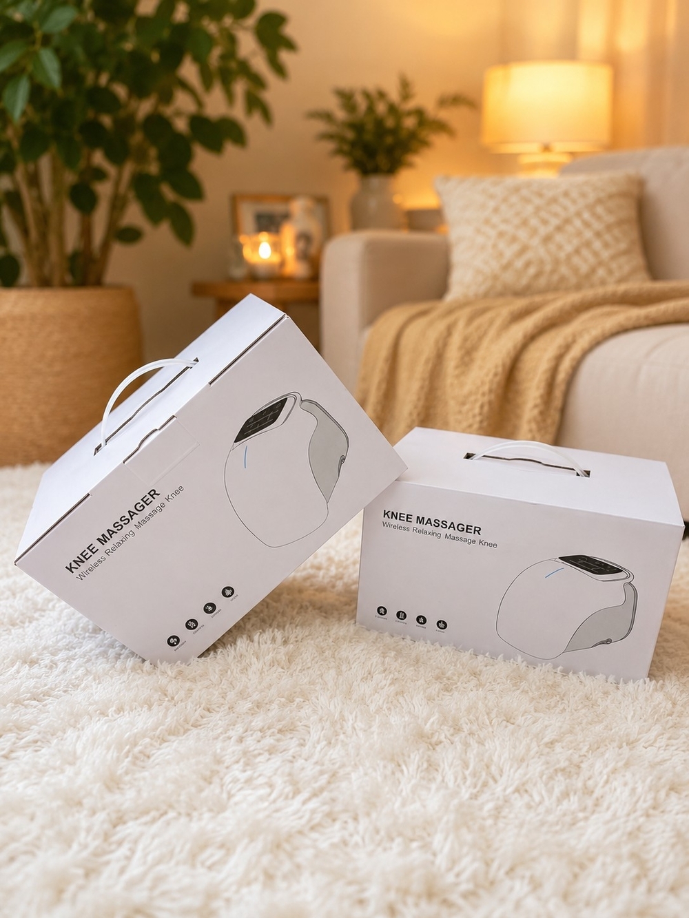 Wireless Knee Massager - White